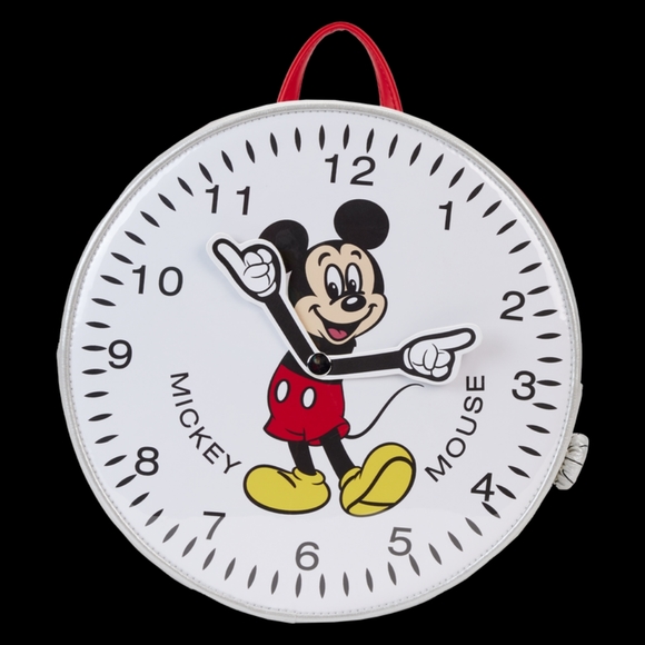 Mickey Mouse Disney Loungefly Figural Mickey Vinatge Watch Backpack and Wallet - Picture 3 of 9